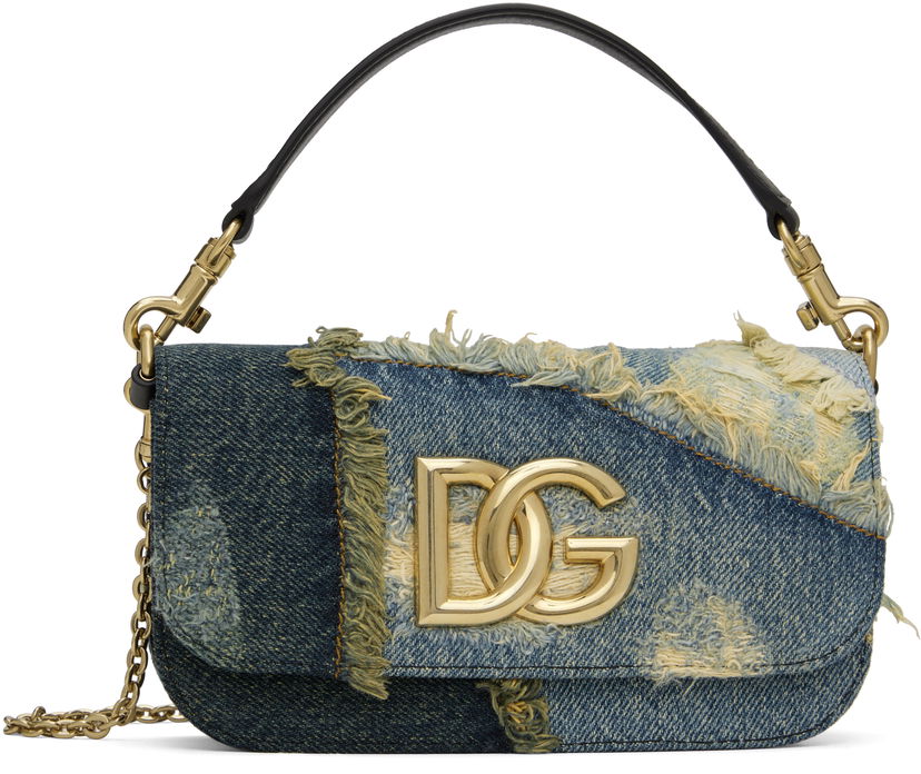 Axelväska Dolce & Gabbana Denim Crossbody Bag Blå | BB7603 A9U75