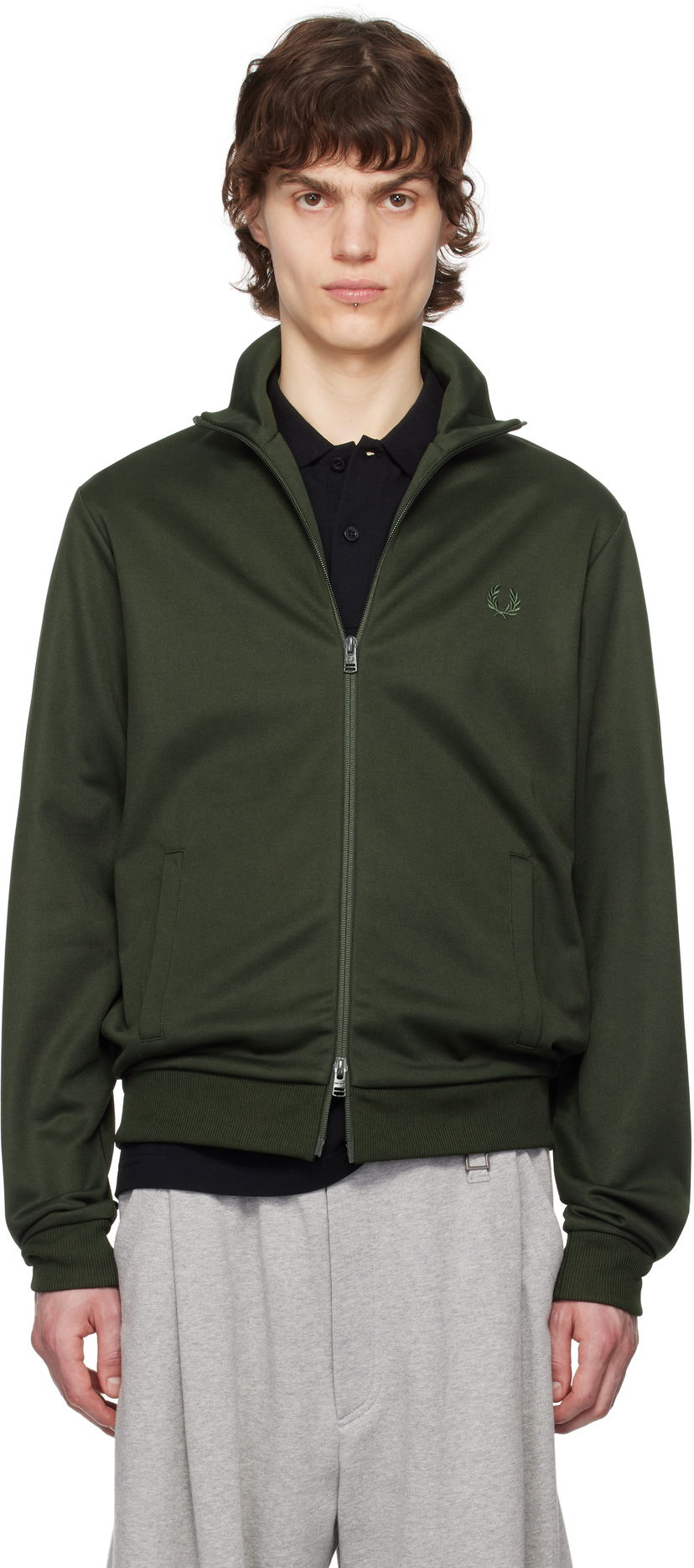 Vindjacka Fred Perry Fred Perry Tricot Track Jacket Grön | J7826