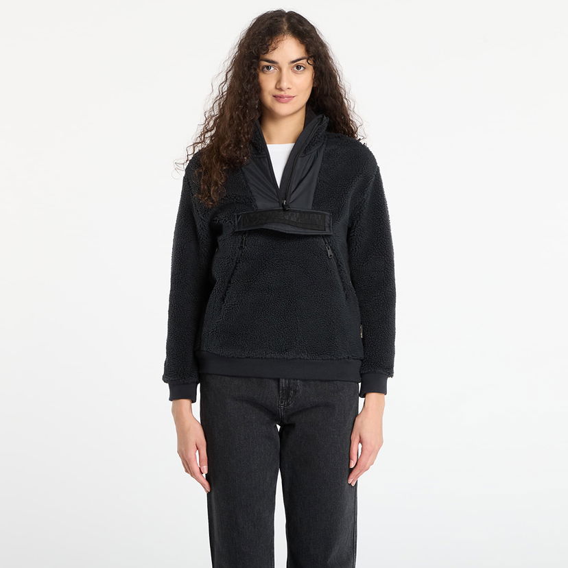 Sweatshirt Napapijri T-Seline Half-Zip Sherpa Fleece Pullover Svart | NP0A4HYO0411