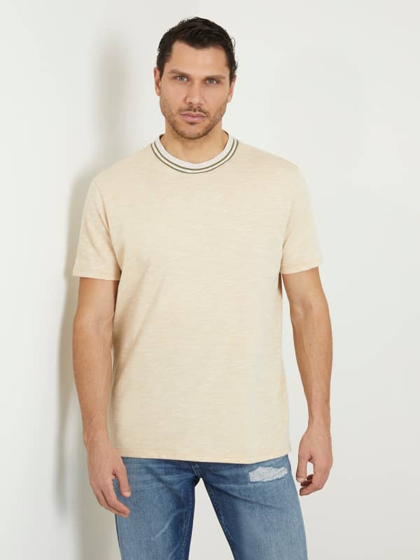 T-shirt GUESS Side Logo Beige | M4GP17KC6Y0, 0