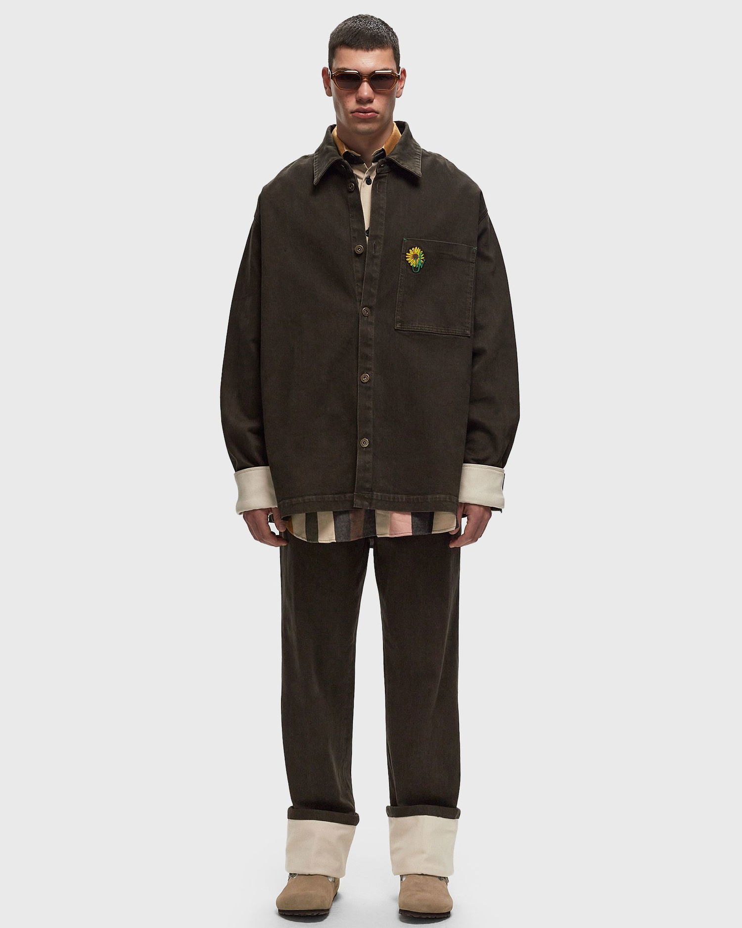 Jeans JW Anderson CONTRAST TURN UP JEANS Jeans Brun | DT0100-PG1673-958, 1