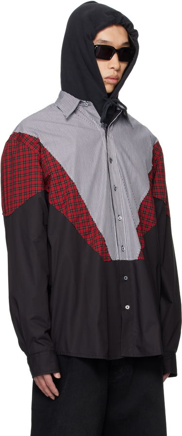 Skjorta VETEMENTS VETEMENTS Tracksuit Panelled Shirt Svart | UH76SH860BR, 1