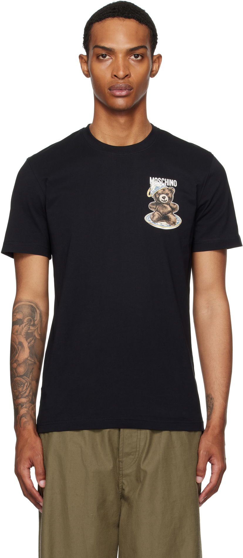 T-shirt Moschino Moschino Teddy Bear Graphic T-Shirt Svart | 252ZZ072152411555