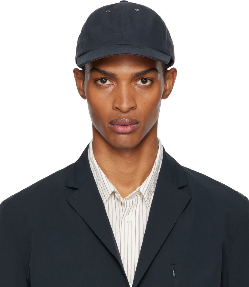 Keps NORSE PROJECTS Norse Projects Canvas 6-Panel Cap Mörkblå | N80-0148