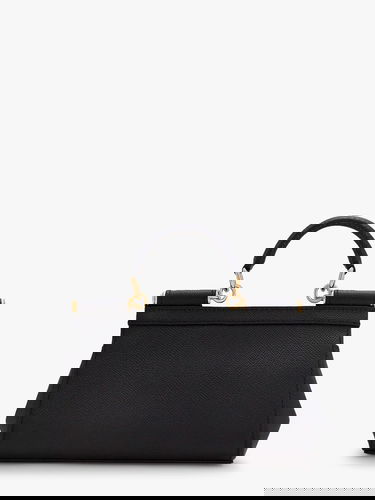 Handväska Dolce & Gabbana Dolce & Gabbana Sicily Small Dauphine Leather Top Handle Bag Svart | BB7116B100180999, 1