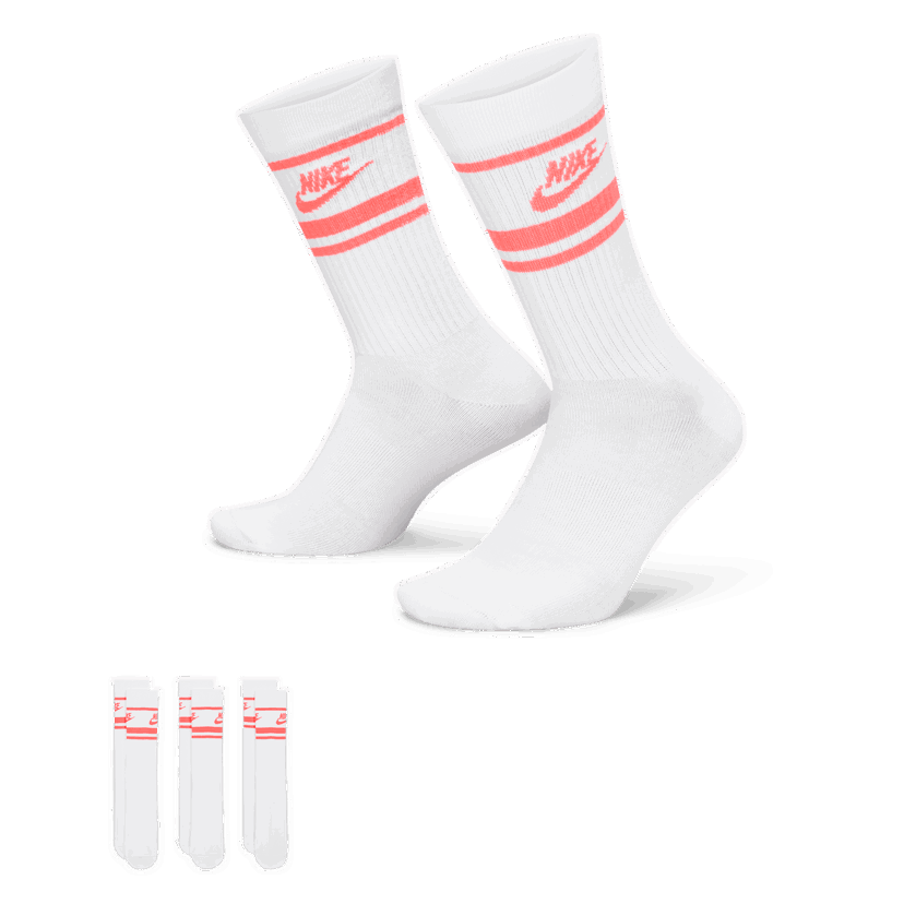Strumpor Nike Dri-FIT Everyday Essential Mid Socks (3 Pairs) Vit | DX5089-100