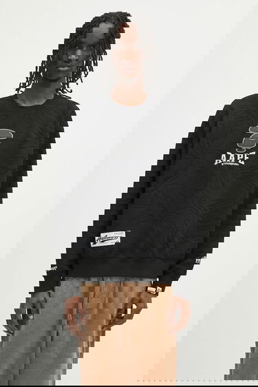 Sweatshirt AAPE by A Bathing Ape AAPE Main Crew Neck Sweatshirt Svart | AAPSWMB385XXN, 0