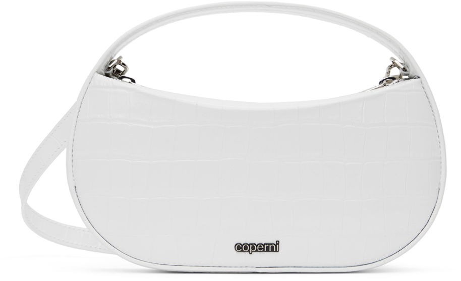 Handväska Coperni Coperni Small Sound Swipe Croco Bag Vit | COPBA72BIS838B, 0