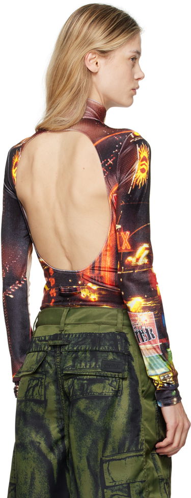 Kropp Jean Paul Gaultier Gaultier Velvet Pigalle Turtleneck Bodysuit Flerfärgad | 24/30-F-BD049-J554-00301550, 2