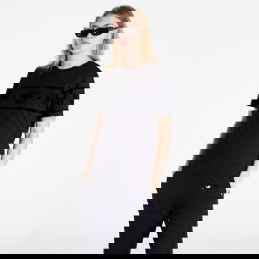 T-shirt Chiara Ferragni Maxilogomania Flock T-Shirt Svart | 73CBHT08CJT04899, 0