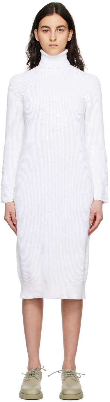 Klä Max Mara Turtleneck Midi Dress Vit | 2313210131600 13210131