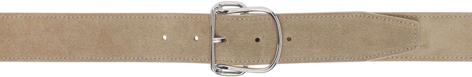 Bälten TOTEME TOTEME Swirl Suede Belt Beige | 252-WAM0046-LE0027, 0