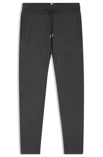 Träningsoverall BOSS Regular-fit tracksuit bottoms in cotton and virgin wool Grå | 50543154, 0