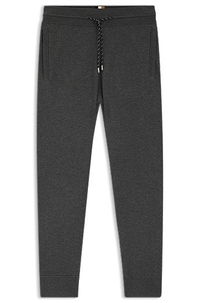 Regular-fit tracksuit bottoms in cotton and virgin wool