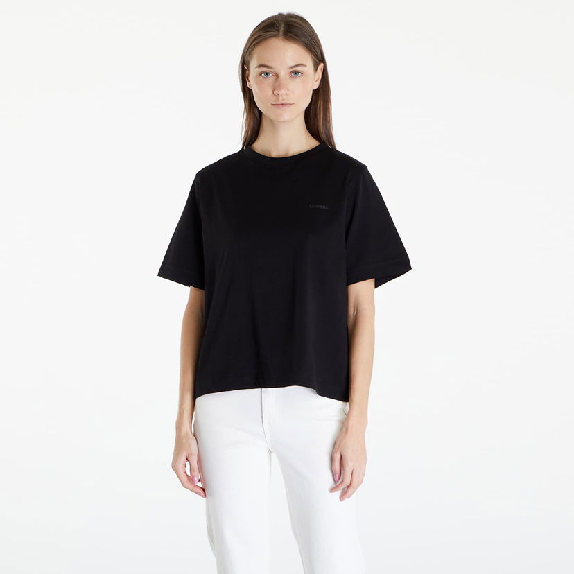 T-shirt Queens Essential T-Shirt With Tonal Print Black Svart | QNS_001