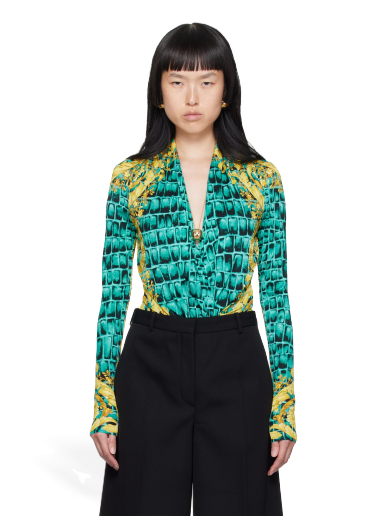 T-shirt Versace Baroccodile Bodysuit Blå | 1005321_1A08942