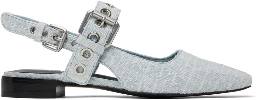 Kläder rag & bone Rag & Bone Moto Astra Slingback Slippers Blå | WFF25SF1013CO13
