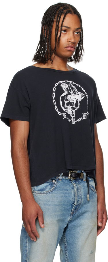 Crop top Enfants Riches Déprimés Enfants Riches Déprimés Chain Graphic Cropped T-Shirt Svart | 010-818, 1