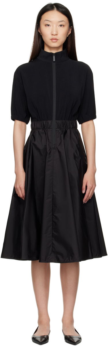 Klä Moncler Moncler Taffeta Skirt Midi Dress Svart | K20932G00013596WF, 0