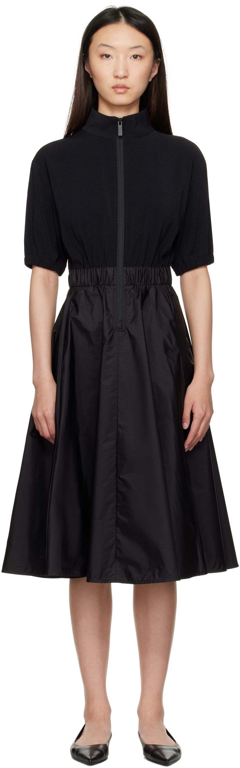 Klä Moncler Moncler Taffeta Skirt Midi Dress Svart | K20932G00013596WF