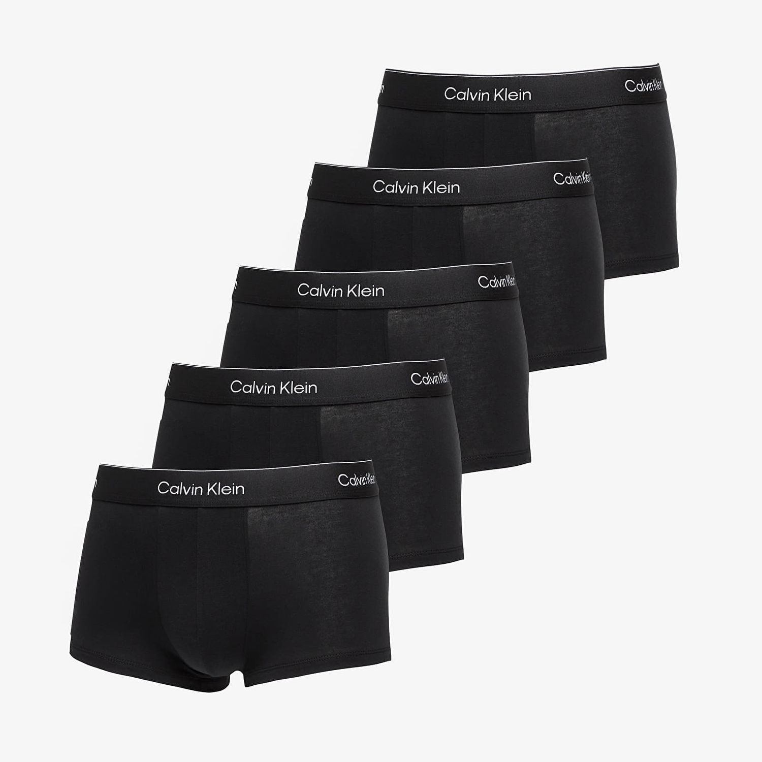 Boxare CALVIN KLEIN Calvin Klein Icon Cotton Stretch Low Rise Trunk (5-Pack) Svart | LV00NB4390 TM6, 0