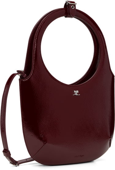 Handväska Courrèges Leather Shoulder Bag Svart | 424GSA102CR0043, 4