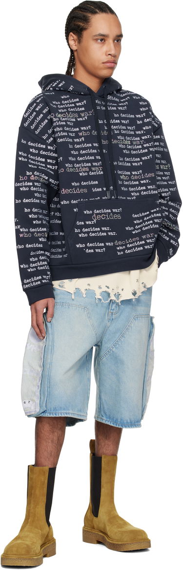 Shorts Who Decides War Who Decides War Side Embroidery Denim Shorts Blå | 1121020008SS25, 3