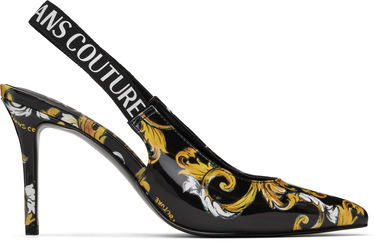 Sneakers och skor Versace Versace Jeans Couture Chain Couture Scarlett Slingback Heels Svart | E78VA3S52_EZS366, 0