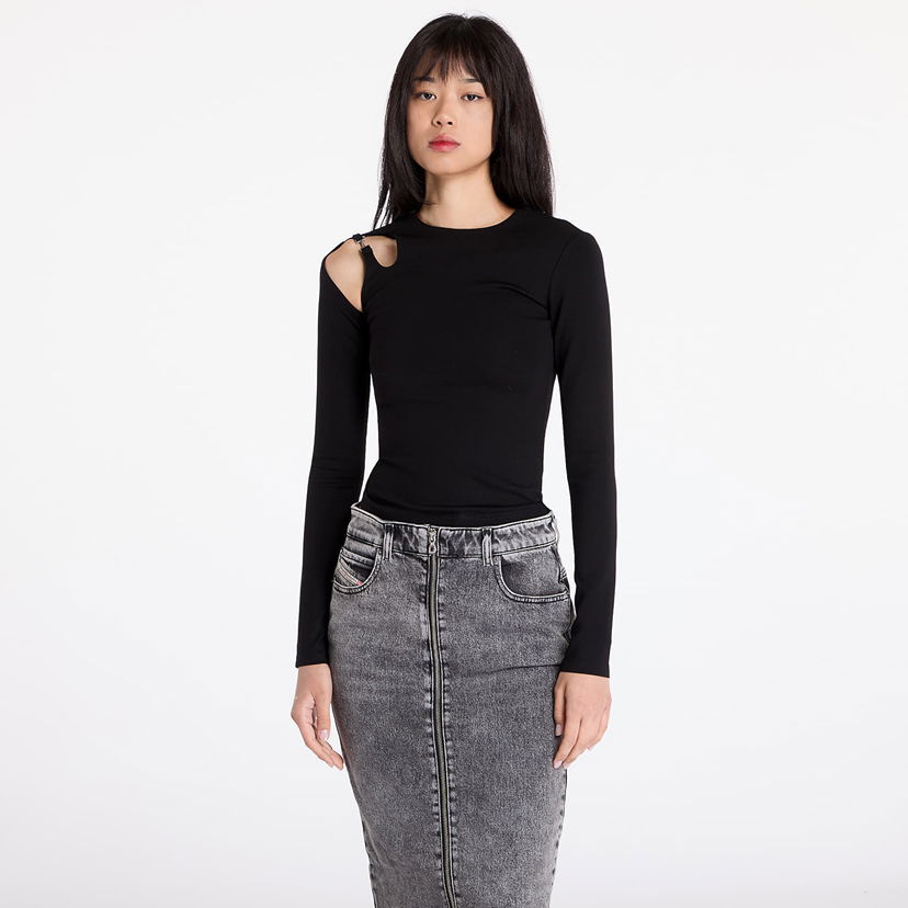 T-shirt HELIOT EMIL Etheria Long Sleeve Top with Cutouts Svart | AW24_W_13_071_BLK01