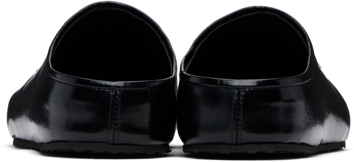 Tillbehör Marine Serre Marine Serre Smooth Leather MS Slip-on Loafers Svart | WFW044A CLEA0004, 1
