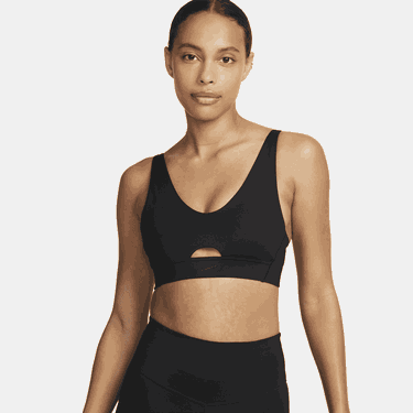 Behå Nike Indy Plunge Cutout Medium-Support Padded Sports Bra Svart | DV9837-010, 0