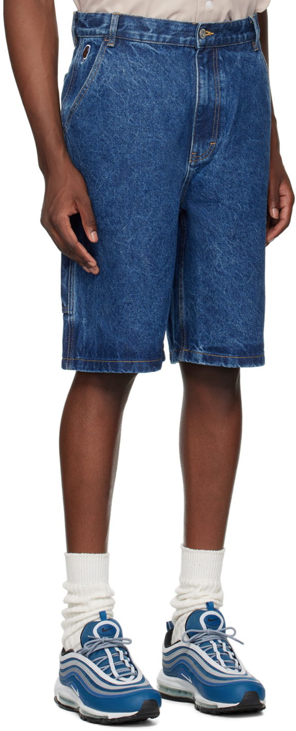 Shorts BBC IceCream ICECREAM Embroidered-Logo Denim Shorts Blå | IC24254, 1