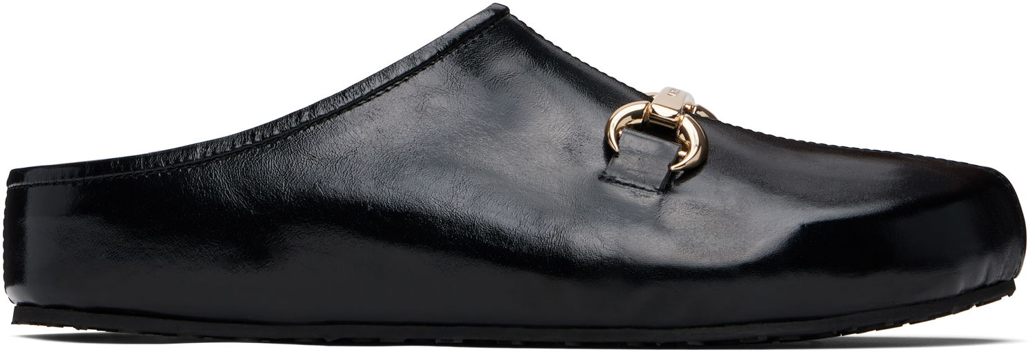 Tillbehör Marine Serre Marine Serre Smooth Leather MS Slip-on Loafers Svart | WFW044A CLEA0004, 0