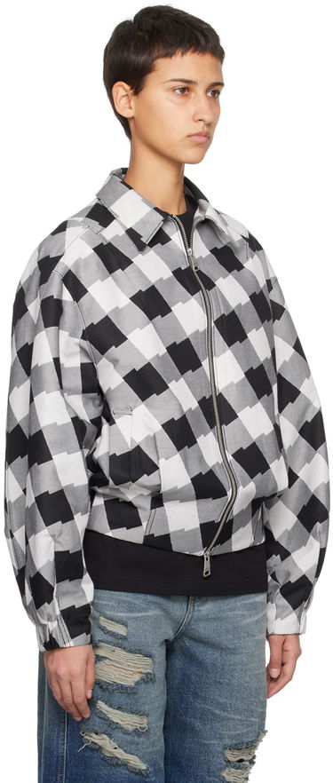 Bomberjacka ADER ERROR Check Print Zip-Up Jacket Svart | BMADFWJK1001WH, 1