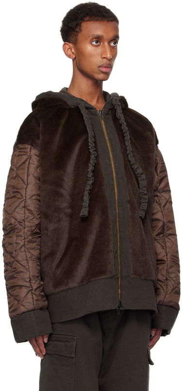 Jacka Ottolinger Ottolinger Furry Reversible Denim Jacket Brun | 1090601521, 3