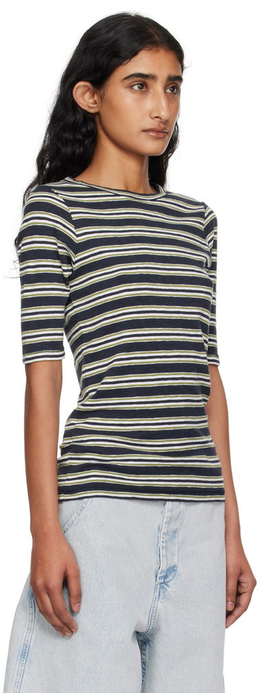 T-shirt YMC YMC Striped Tee Mörkblå | Q6YMK, 1