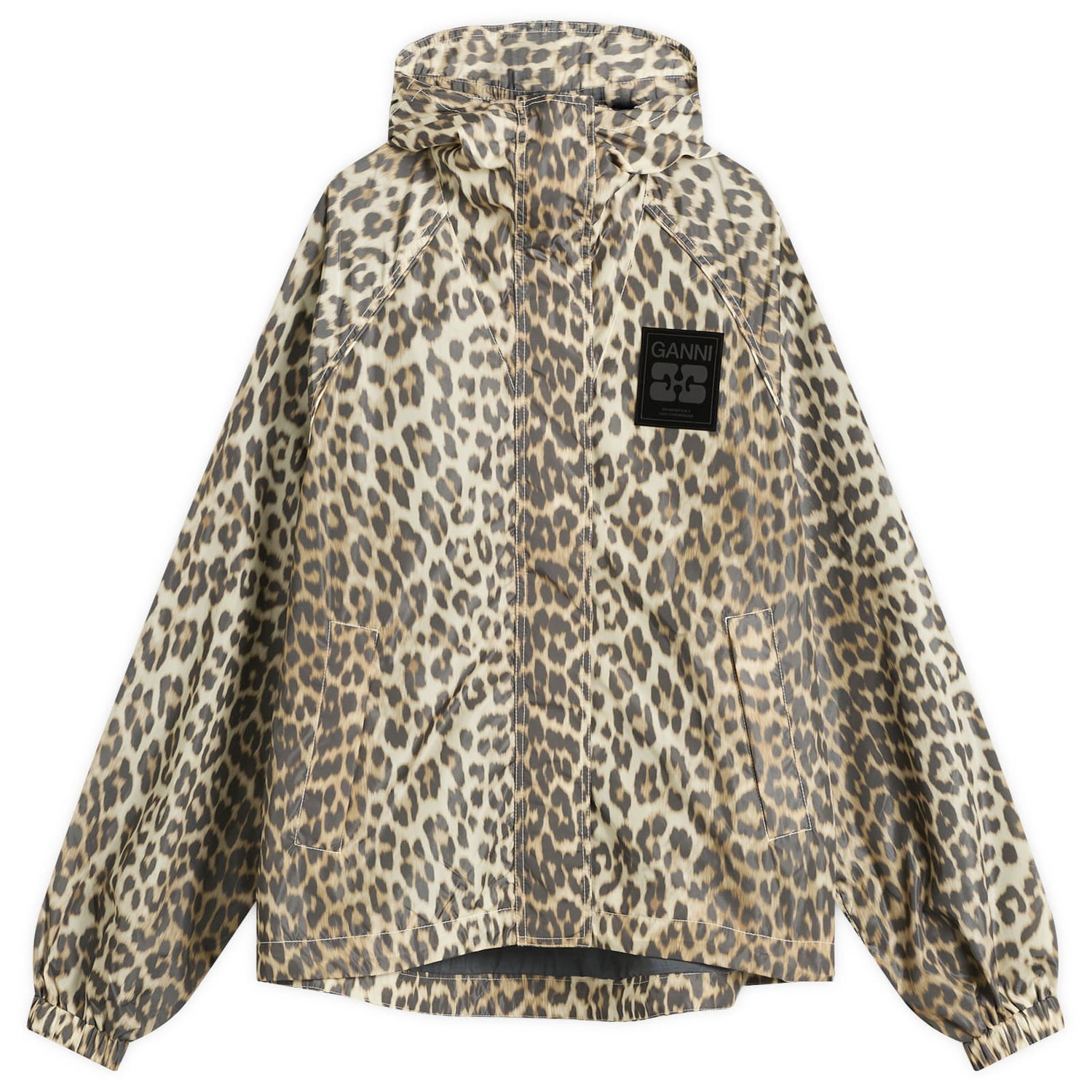 Jacka GANNI GANNI Flyweight Nylon Jacket Beige | W0738-859, 0