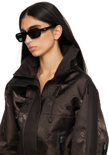 Solglasögon Prada Angular Rectangle Acetate Sunglasses Svart | 0PR A12S 8056597967884, 3