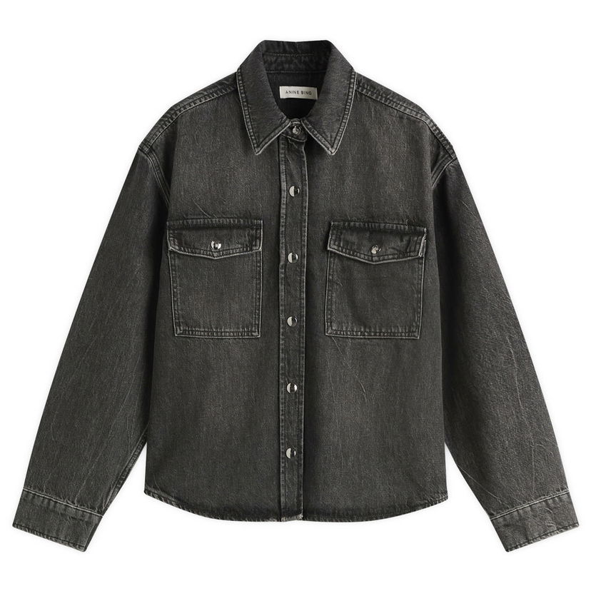 Skjorta Anine Bing Anine Bing Paxton Denim Shirt, Size X-Small Svart | A-07-11690-WBL4