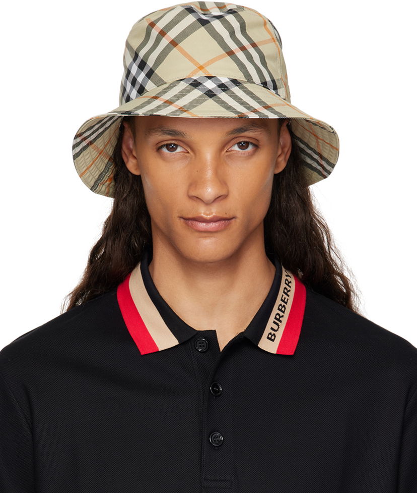 Hatt Burberry Check Bucket Hat Beige | 8094798