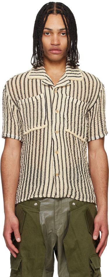Skjorta Andersson Bell Andersson Bell Sheer Knit Striped Shirt Beige | atb1235m, 0