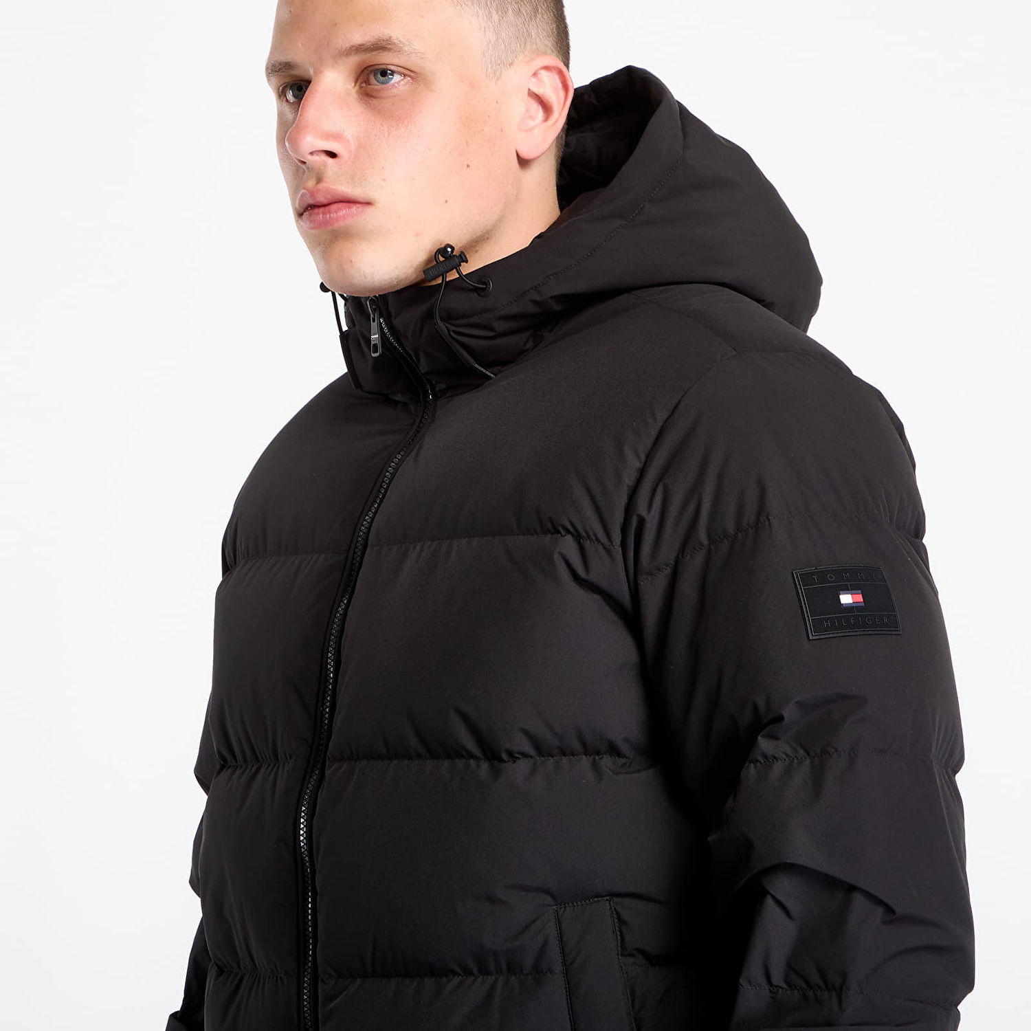 Pufferjacka Tommy Hilfiger Jacket Down Hooded Puffer Jacket Black Svart | MW0MW40616-BDS, 1