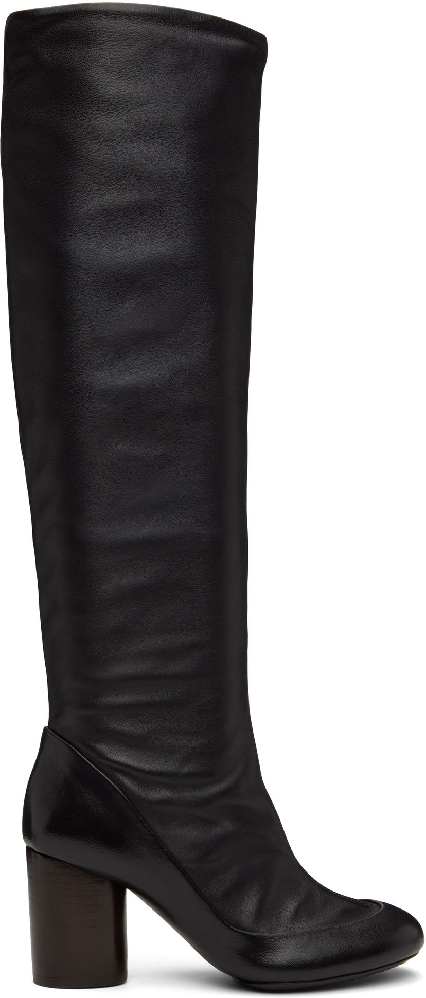 Sneakers och skor LEMAIRE LEMAIRE Glove Leather Knee Boots Svart | FO0159 LL0115