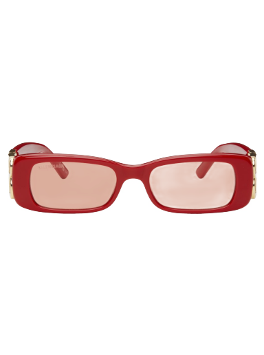 Solglasögon Balenciaga Dynasty Rectangle Sunglasses Röd | BB0096S-003