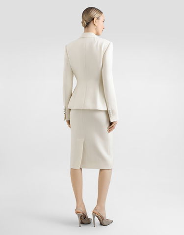 Jacka Dolce & Gabbana Dolce & Gabbana Dolce Double Crepe Jacket Vit | F26CHTFU207W3789, 2