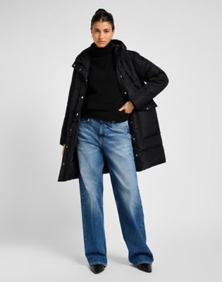 Parkas Lee Long Puffer Jacket Svart | 112355161, 1