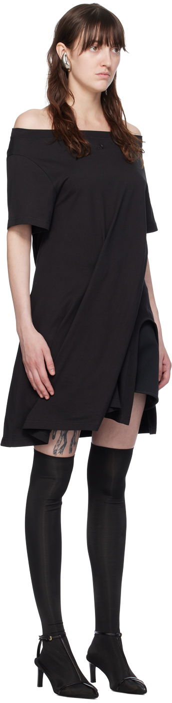 Klä Courrèges Courrèges Boatneck Minidress Svart | 224JRO420JS0107, 1