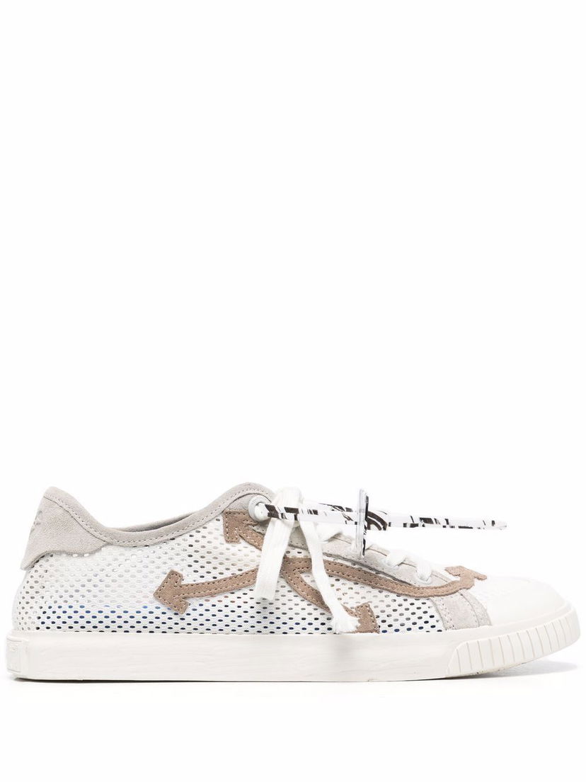 Sneakers och skor Off-White New Low Vulcanized Meshnet "White Beige" Vit | OMIA213S21MAT0010161