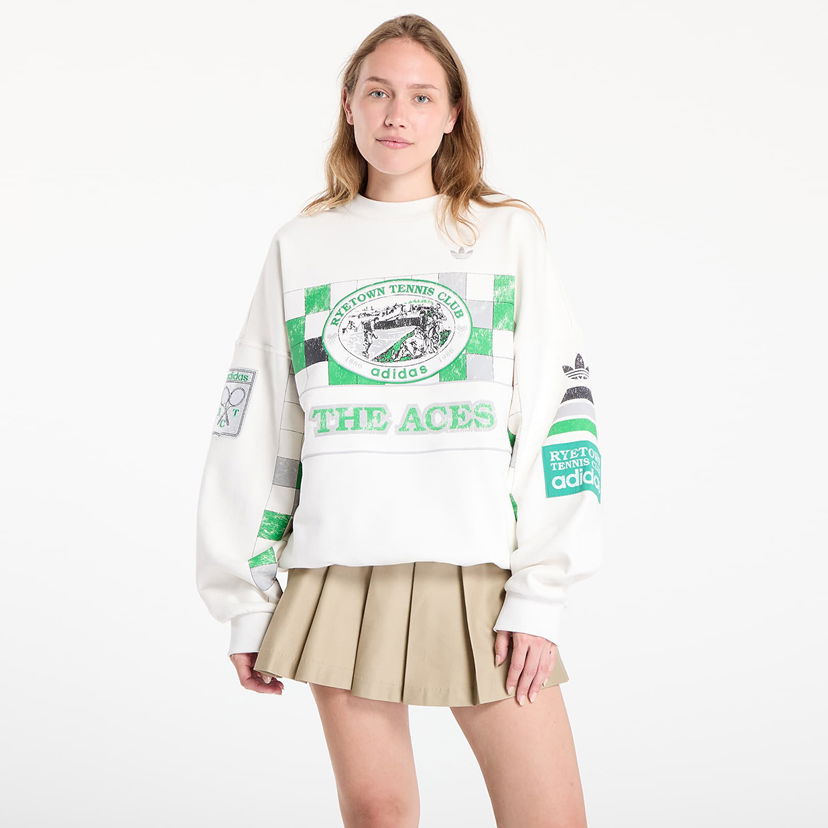 Sweatshirt adidas Originals Archive Court Sweatshirt Vit | JW0149