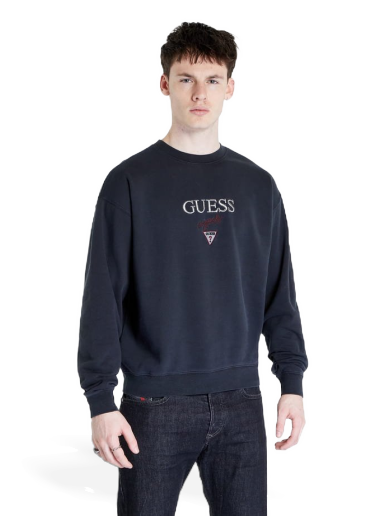 Sweatshirt GUESS Baker Locrewneck Svart | M2BQ09K9YH1-JTMU